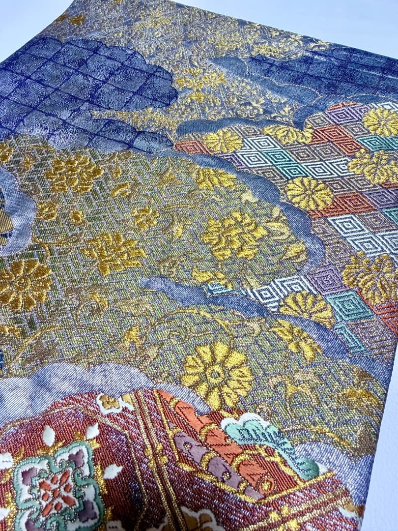 高級 袋帯 正絹 六通柄 唐織 フォーマル 訪問着 色無地 留袖 約50万円