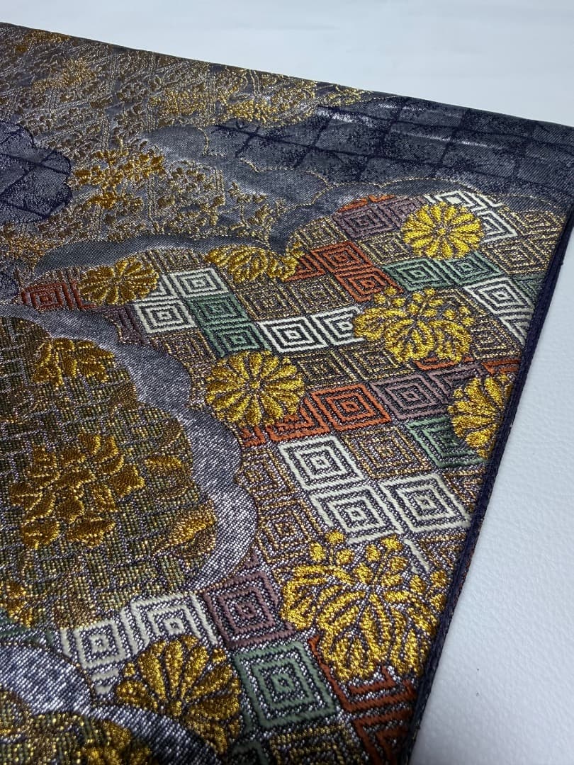 高級 袋帯 正絹 六通柄 唐織 フォーマル 訪問着 色無地 留袖 約50万円