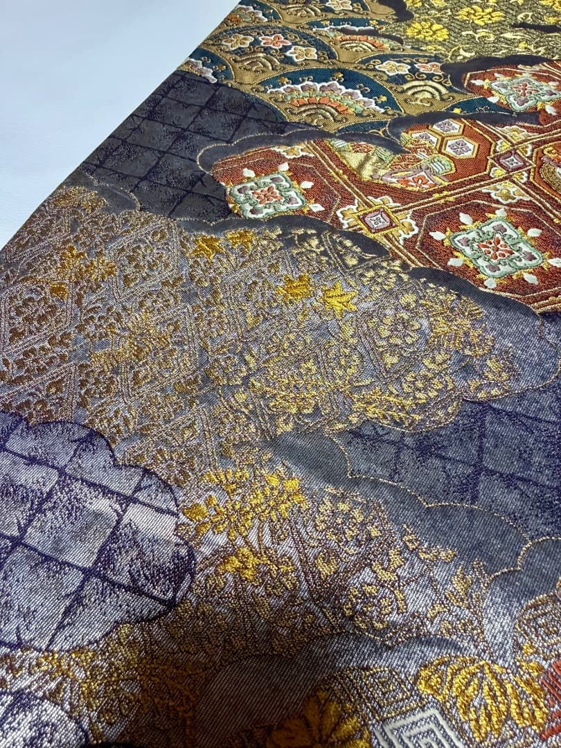 高級 袋帯 正絹 六通柄 唐織 フォーマル 訪問着 色無地 留袖 約50万円