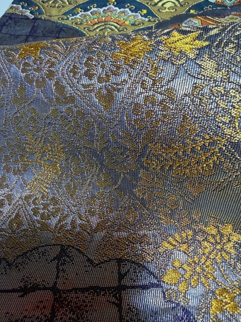 高級 袋帯 正絹 六通柄 唐織 フォーマル 訪問着 色無地 留袖 約50万円