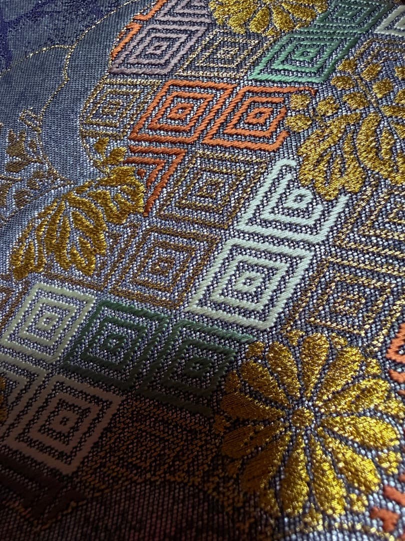 高級 袋帯 正絹 六通柄 唐織 フォーマル 訪問着 色無地 留袖 約50万円