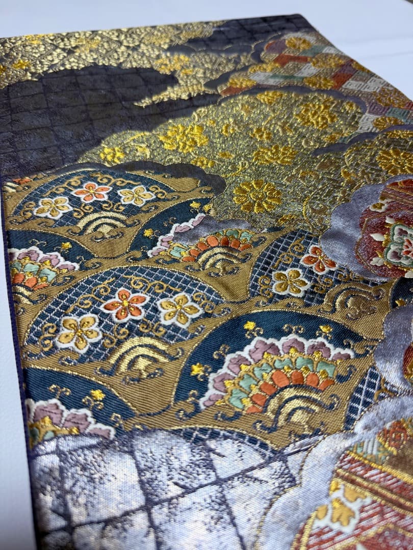 高級 袋帯 正絹 六通柄 唐織 フォーマル 訪問着 色無地 留袖 約50万円