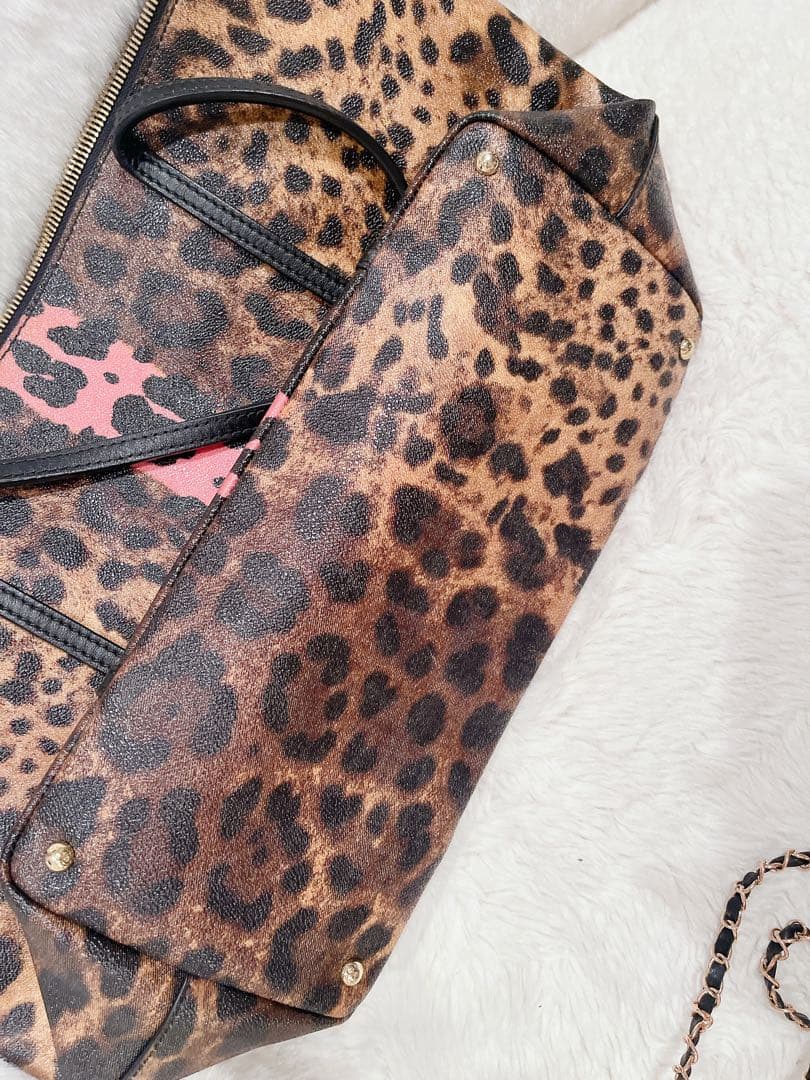 Dolce & Gabbana ヒョウ柄 トートバッグ　ピンク