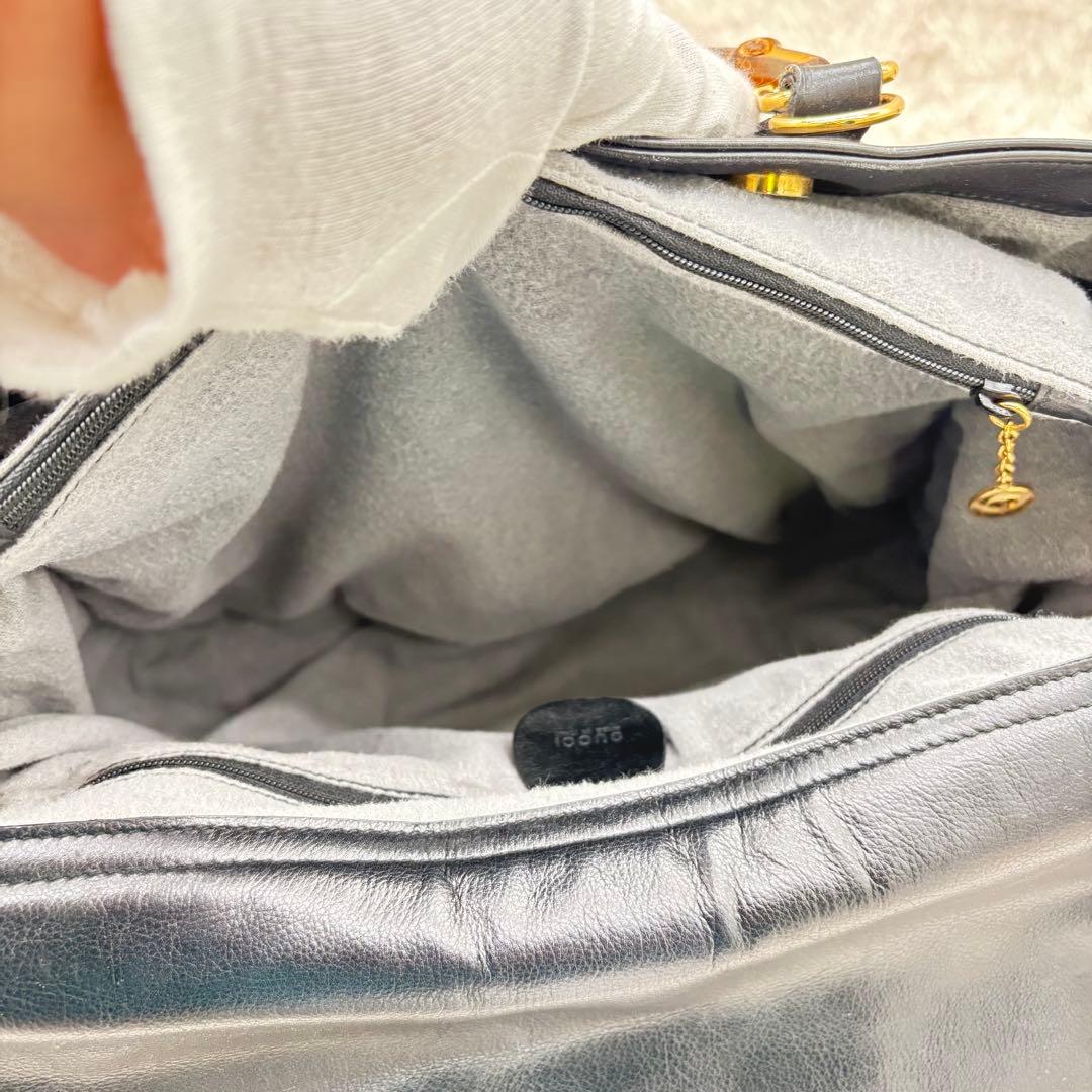 ✨美品✨GUCCI ハンドバック レザー 黒 ビジネスバック バンブー