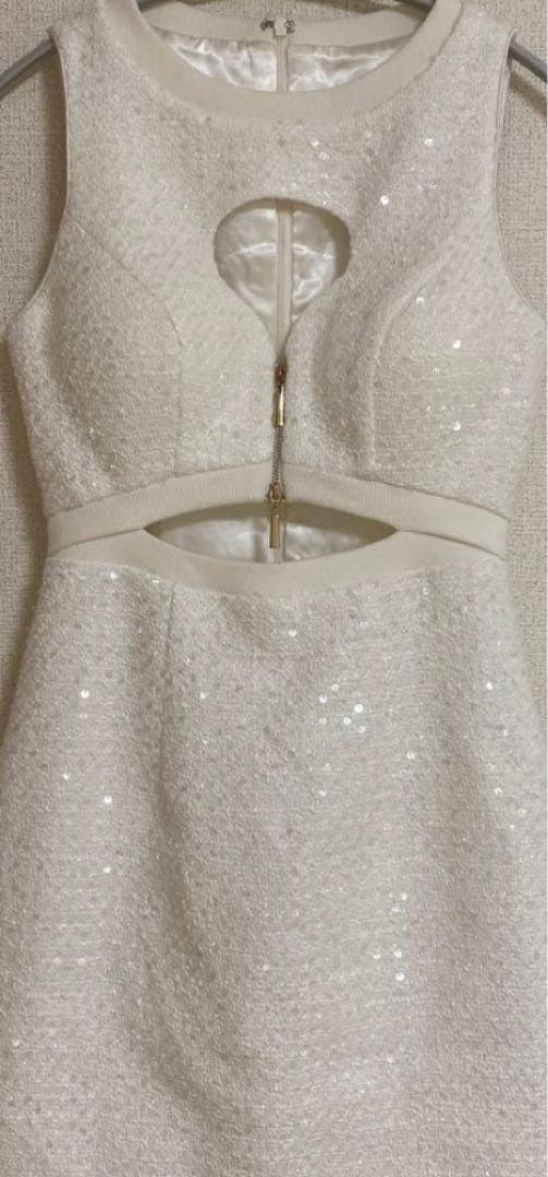 sugar ホワイトカットアウトドレス