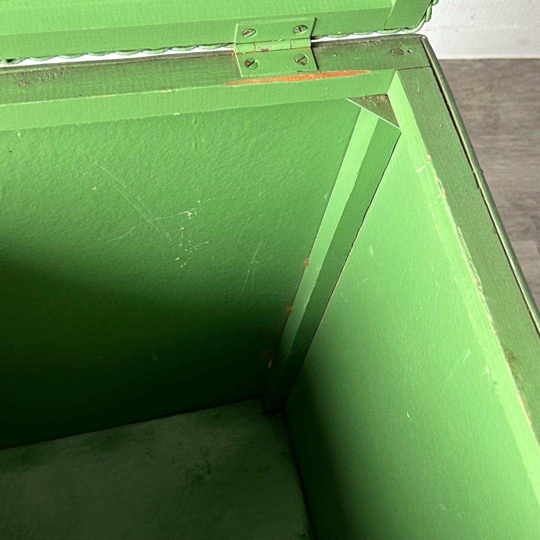 アンティーク 家具 ガラストップ リネンボックス 英国 197A