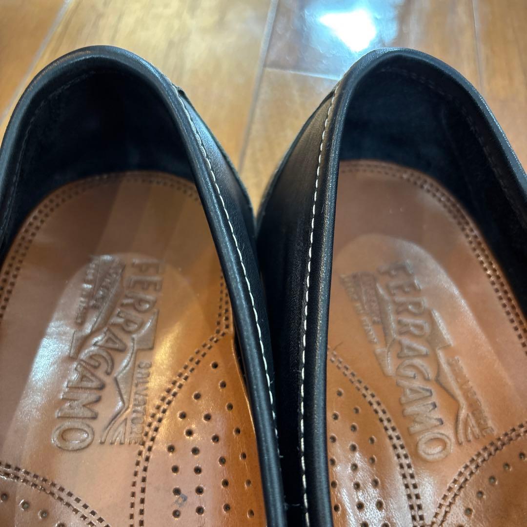 【美品】Salvatore Ferragamo 黒 レザー ローファー/ブラック