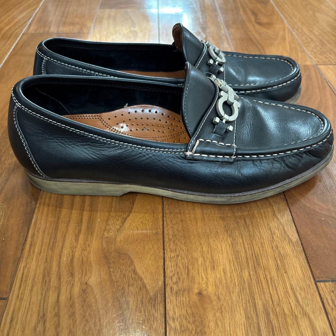 【美品】Salvatore Ferragamo 黒 レザー ローファー/ブラック