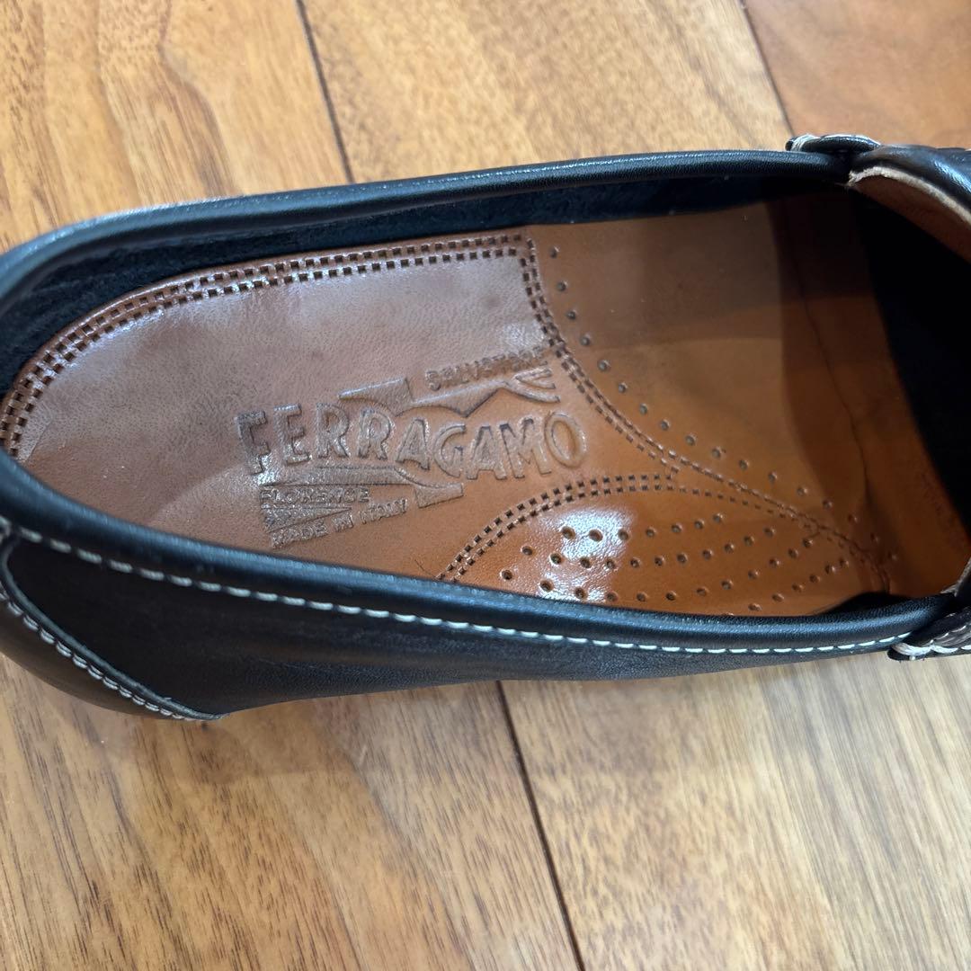 【美品】Salvatore Ferragamo 黒 レザー ローファー/ブラック