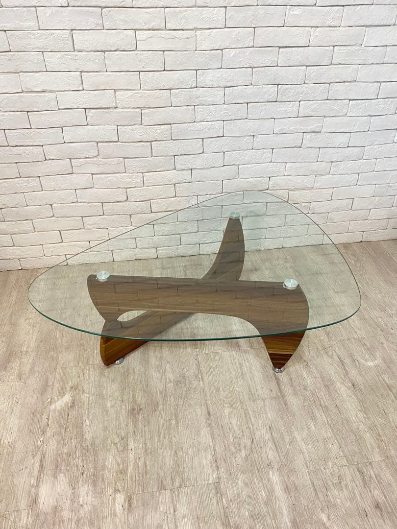 【東京都内23区配送無料】イサムノグチ　テーブル　ガラス　コーヒー　センター