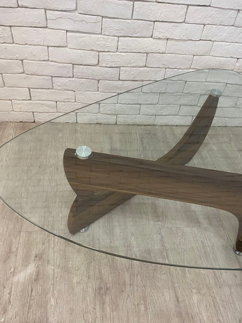 【東京都内23区配送無料】イサムノグチ　テーブル　ガラス　コーヒー　センター