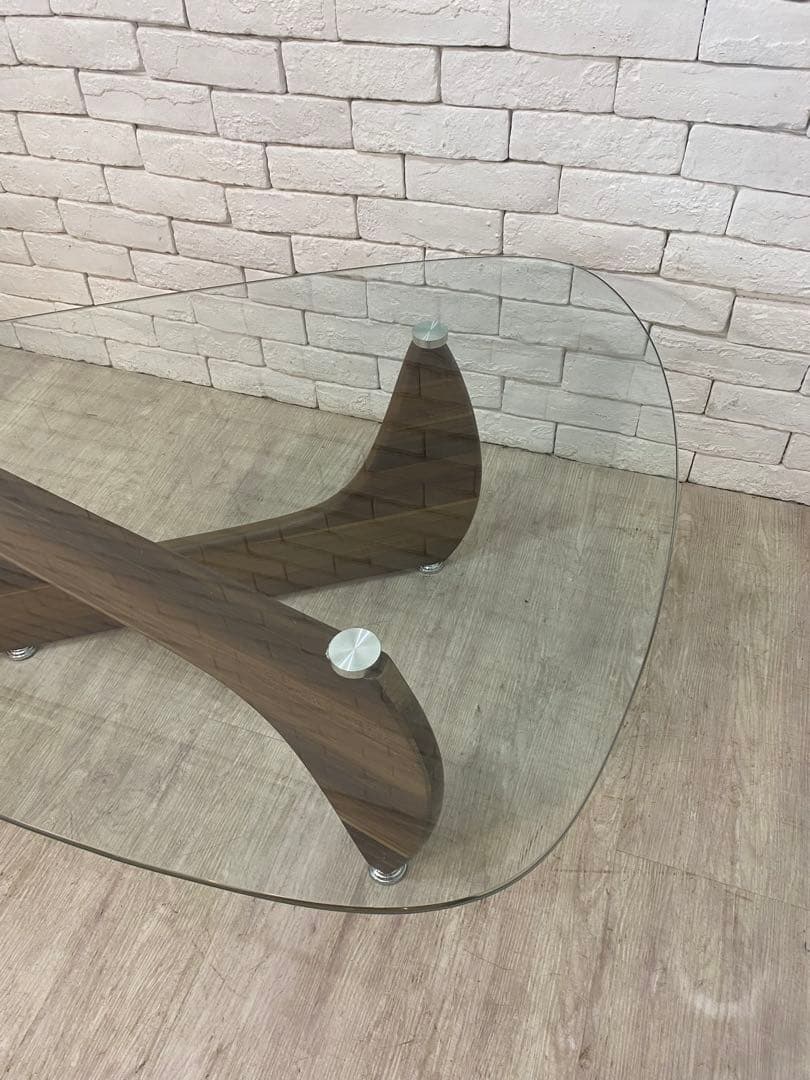 【東京都内23区配送無料】イサムノグチ　テーブル　ガラス　コーヒー　センター