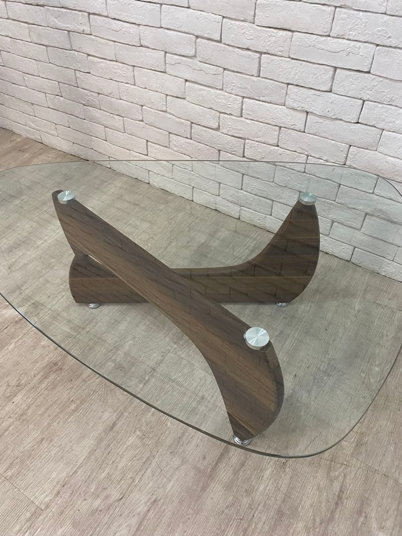 【東京都内23区配送無料】イサムノグチ　テーブル　ガラス　コーヒー　センター