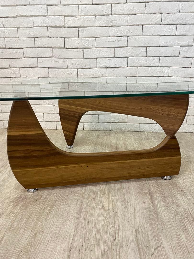 【東京都内23区配送無料】イサムノグチ　テーブル　ガラス　コーヒー　センター