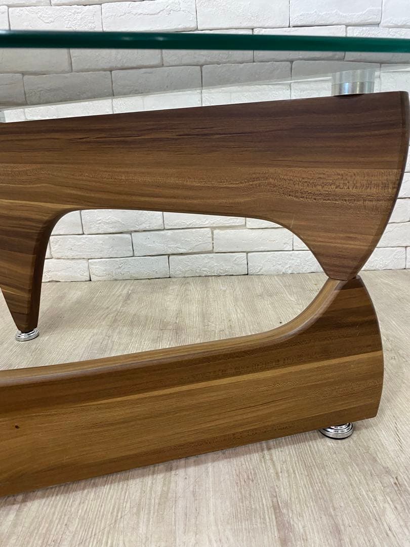 【東京都内23区配送無料】イサムノグチ　テーブル　ガラス　コーヒー　センター