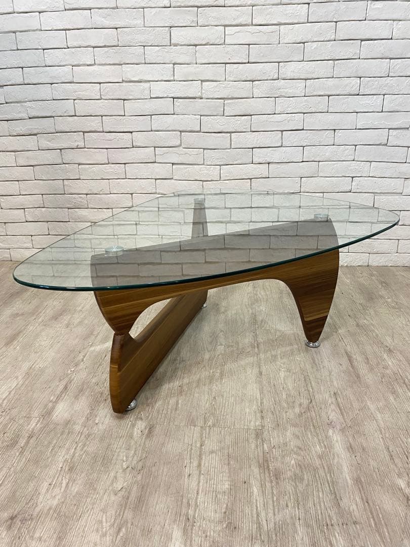 【東京都内23区配送無料】イサムノグチ　テーブル　ガラス　コーヒー　センター