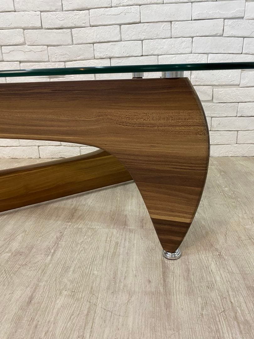 【東京都内23区配送無料】イサムノグチ　テーブル　ガラス　コーヒー　センター