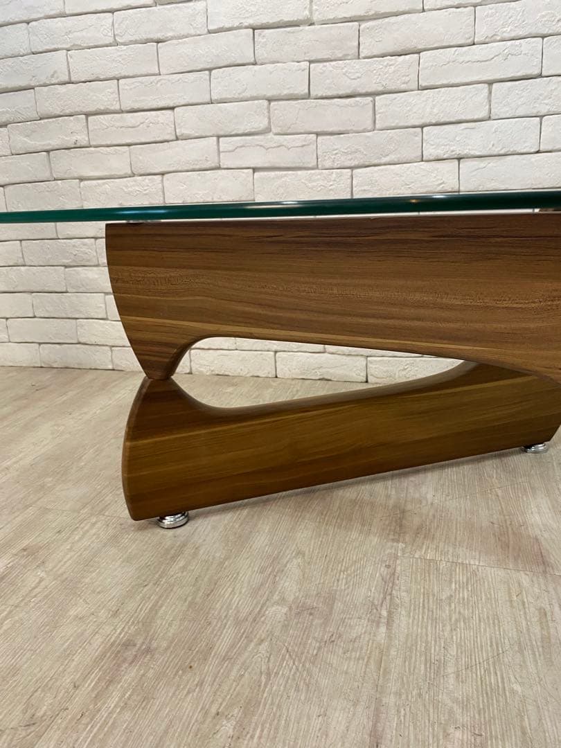 【東京都内23区配送無料】イサムノグチ　テーブル　ガラス　コーヒー　センター