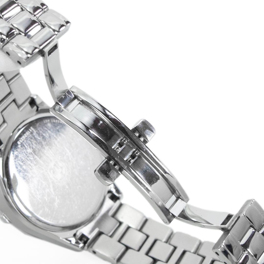 シチズン 腕時計 ソーラー 3針 レディース 白 クロノグラフ シェル盤 ロゴ