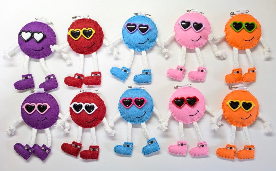 ハンドメイド バスケットボール フェルト お守り 部活お守り