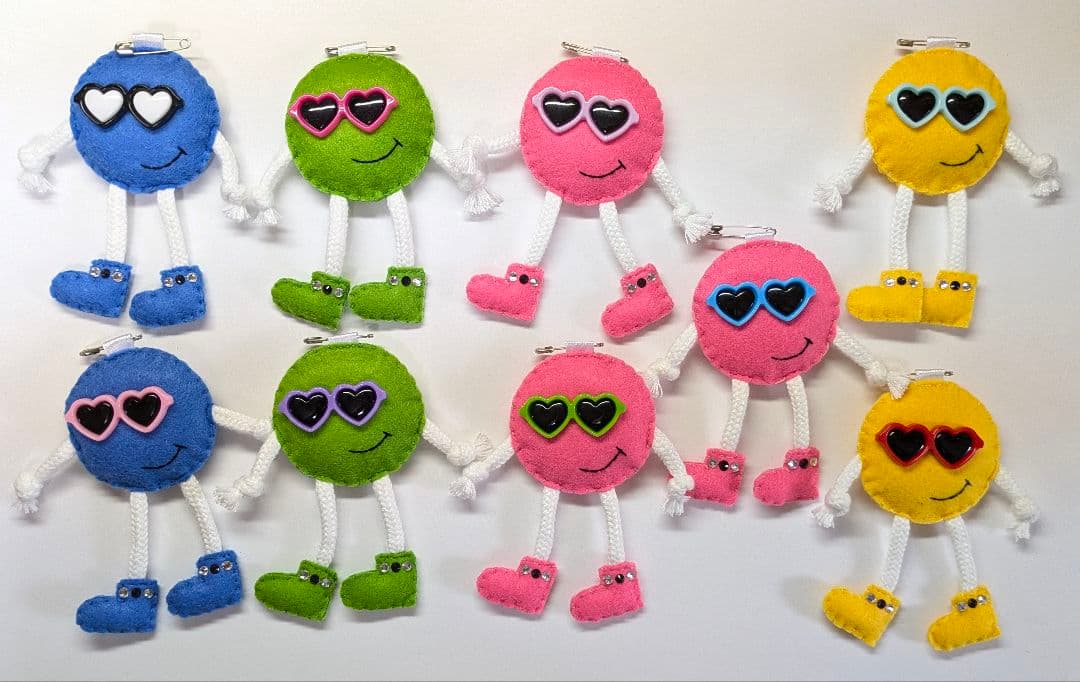 ハンドメイド バスケットボール フェルト お守り 部活お守り