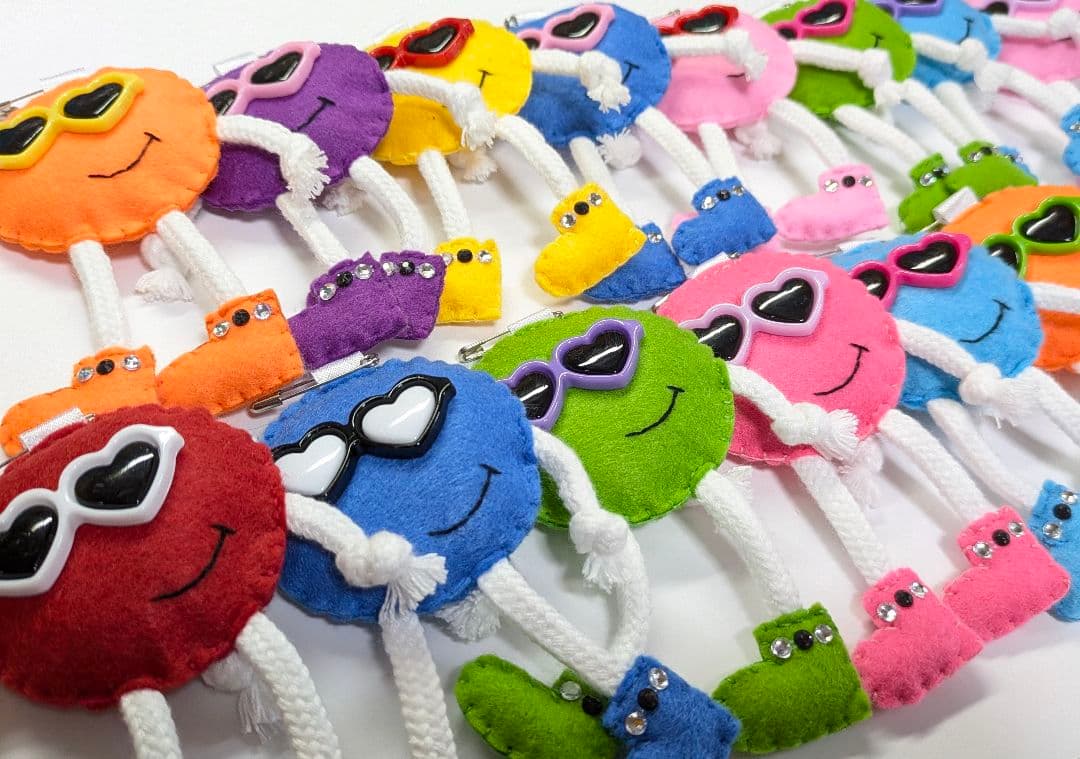 ハンドメイド バスケットボール フェルト お守り 部活お守り