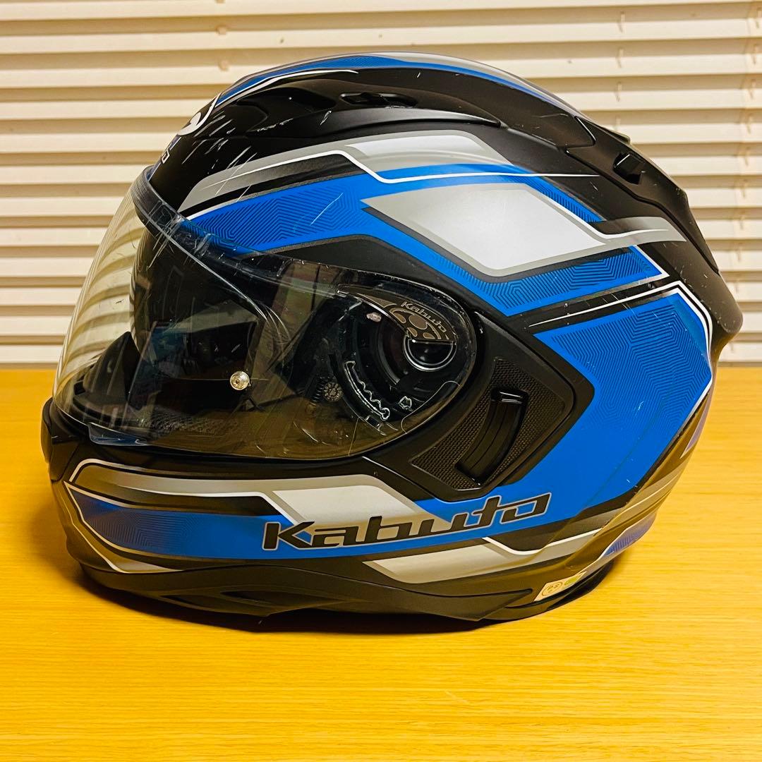 OGK KABUTO KAMUI-3 黒青 フルフェイスヘルメット Sサイズ