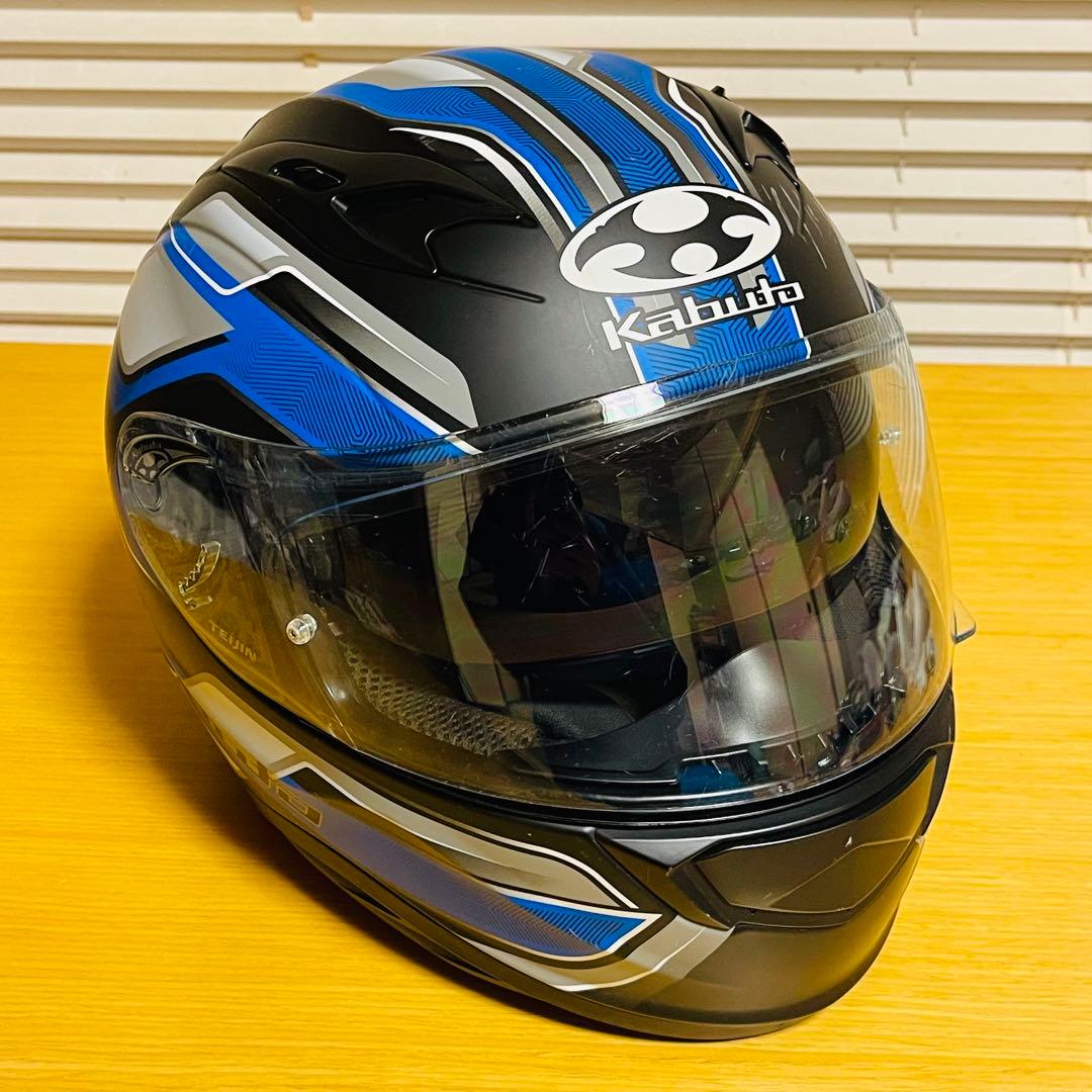 OGK KABUTO KAMUI-3 黒青 フルフェイスヘルメット Sサイズ