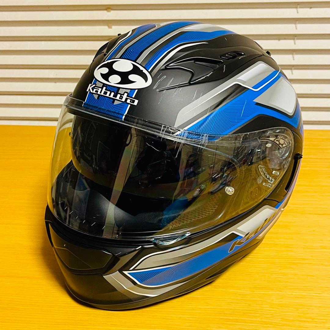 OGK KABUTO KAMUI-3 黒青 フルフェイスヘルメット Sサイズ