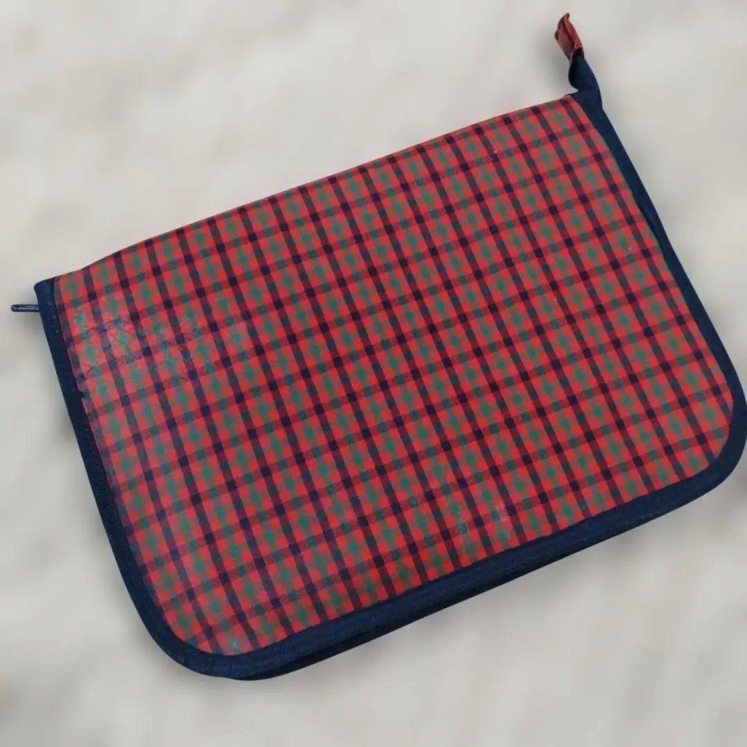 familiar　母子手帳ケース　大　ファミリア　赤チェック　A5