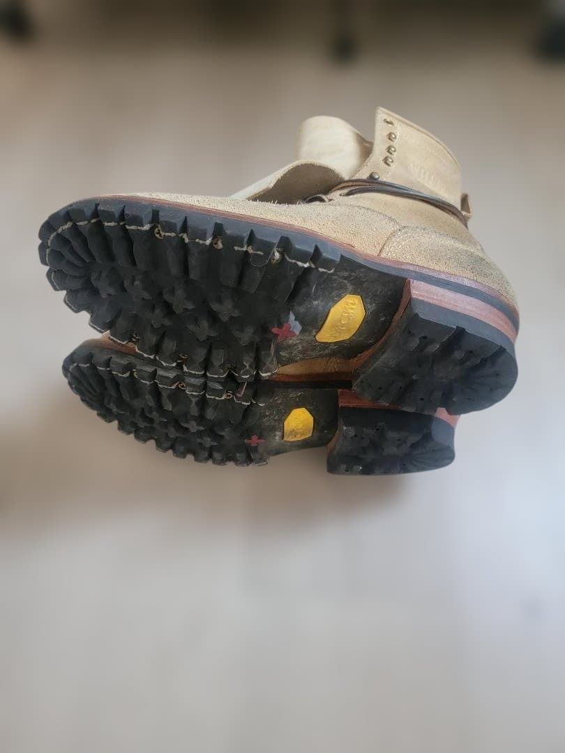 ホワイツ　ベージュ スエード ミリタリーブーツ ハイカット