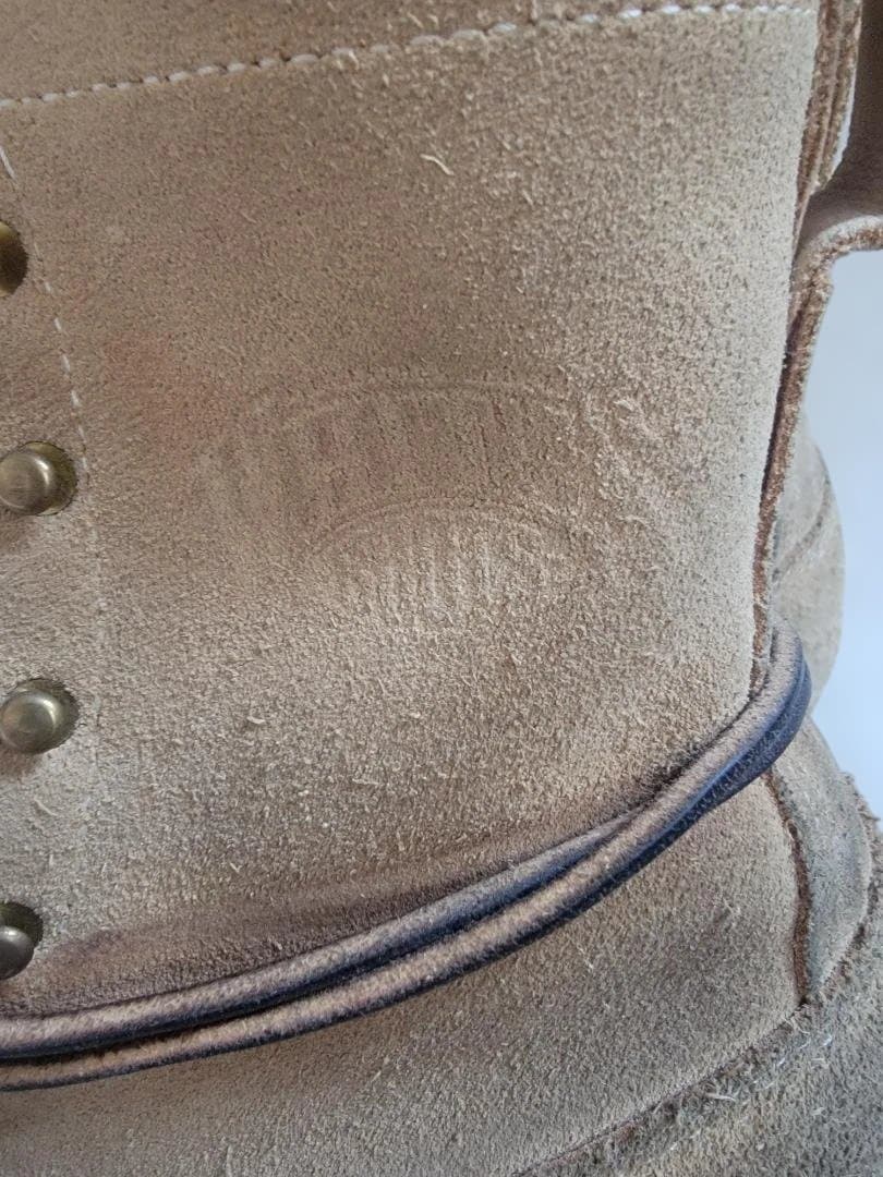 ホワイツ　ベージュ スエード ミリタリーブーツ ハイカット