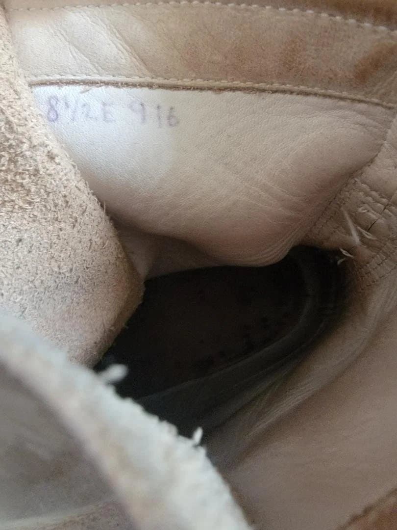 ホワイツ　ベージュ スエード ミリタリーブーツ ハイカット