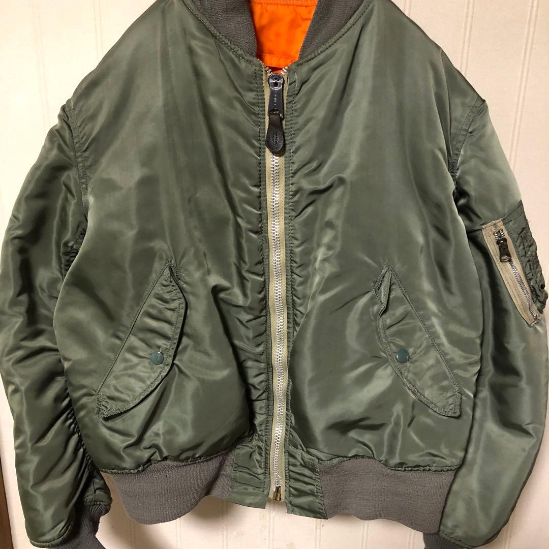 USA製 ALPHA MA-1 USAF ホワイトテープ フライトジャケット S