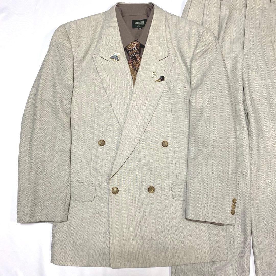 【vintage】スーツ　セットアップ　ダブル　ピンズ　5点セット