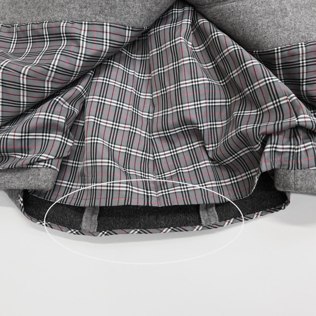 48528★冬 バーバリーブルーレーベル コート ノバチェック メルトン\"