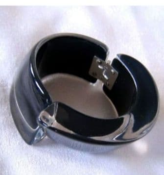 のりこみち　新品未使用 ANGELA CAPUTIクリア×ブラックバングル