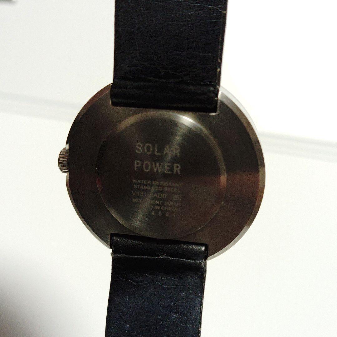 【廃盤希少✨️】無印良品 公園の時計 ソーラー レザーベルト