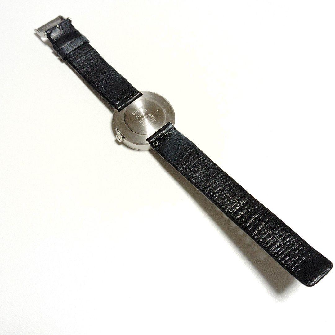 【廃盤希少✨️】無印良品 公園の時計 ソーラー レザーベルト