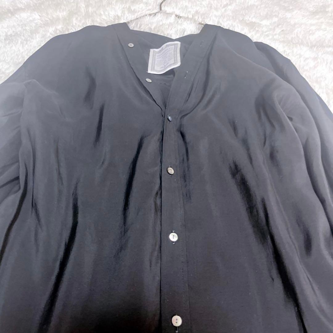 美品✨2024SS✨BEARDSLEY カラーレスシャツワンピース フレア 黒