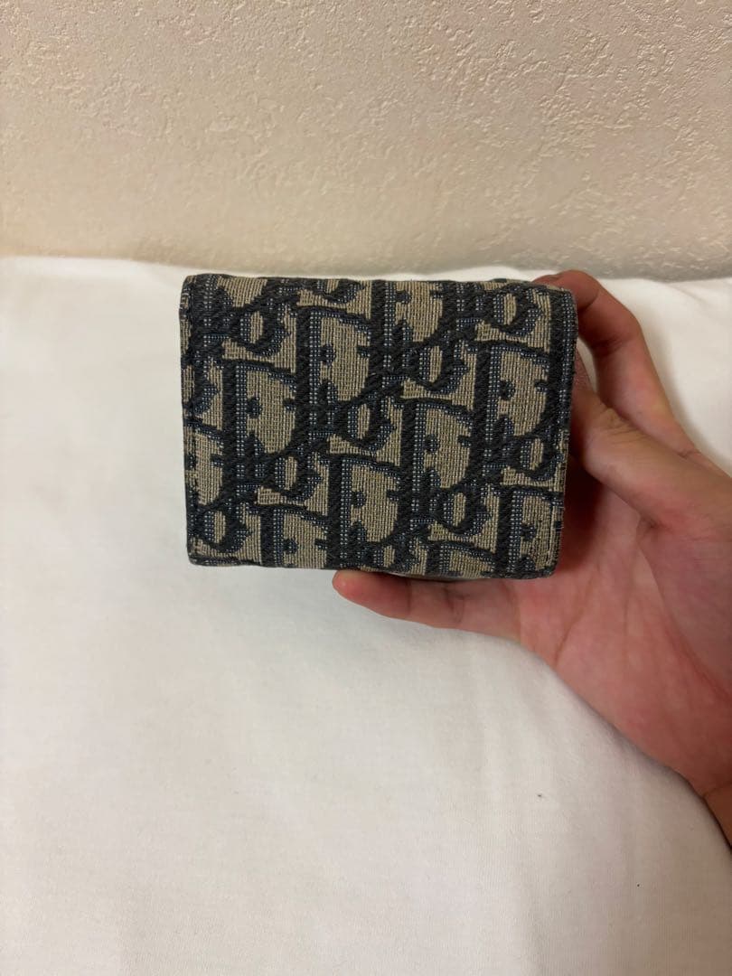 Dior 三つ折り財布 ネイビー