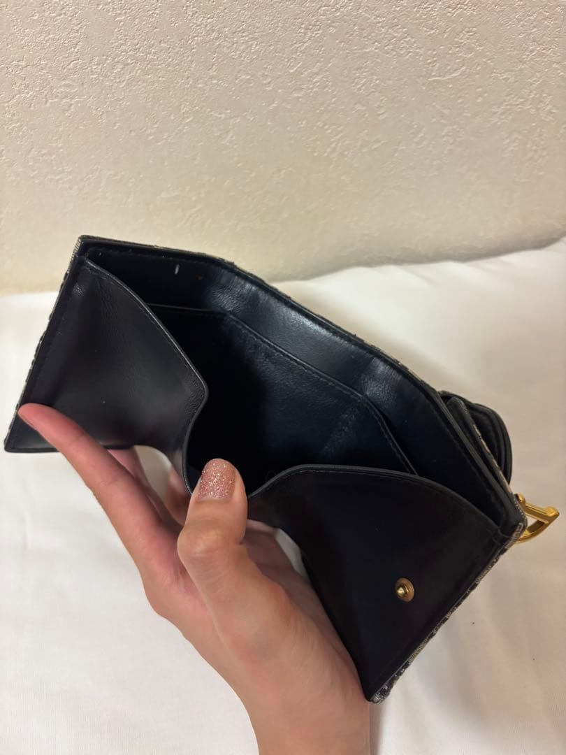 Dior 三つ折り財布 ネイビー