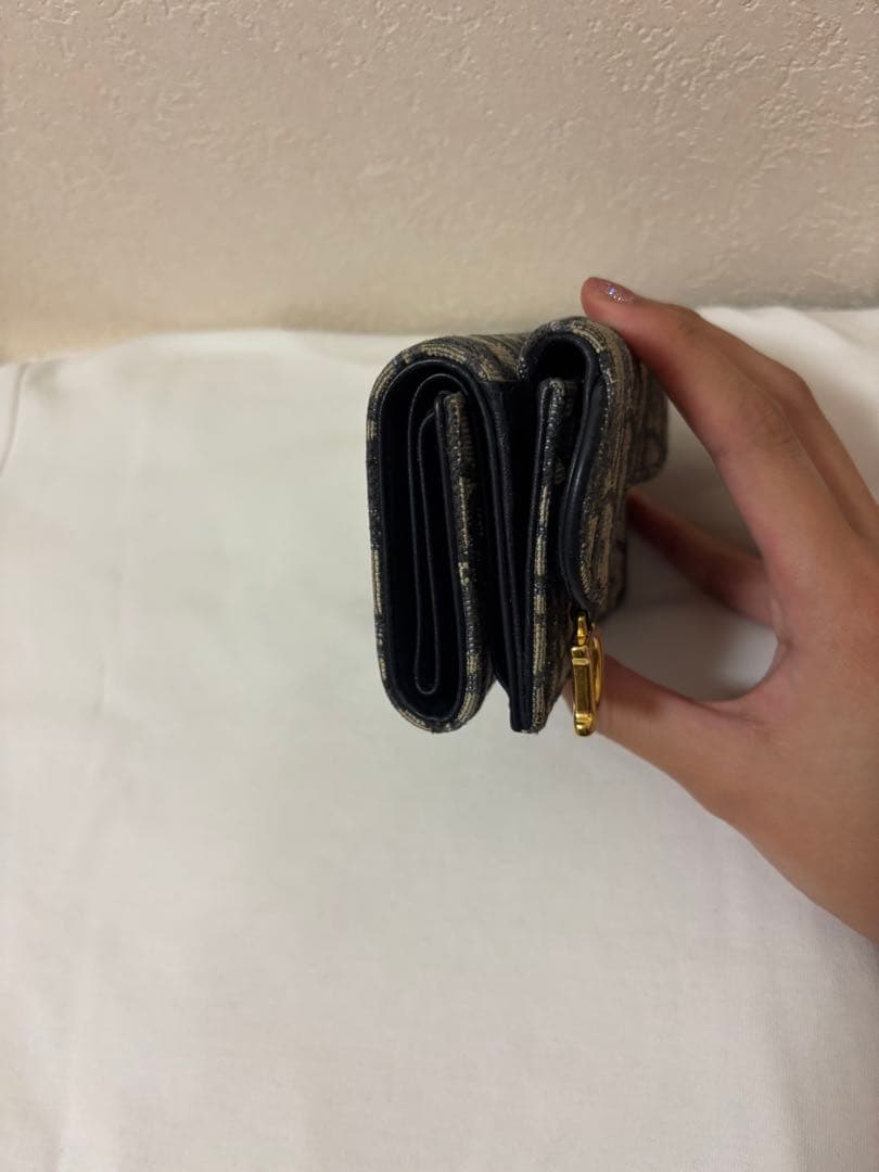 Dior 三つ折り財布 ネイビー