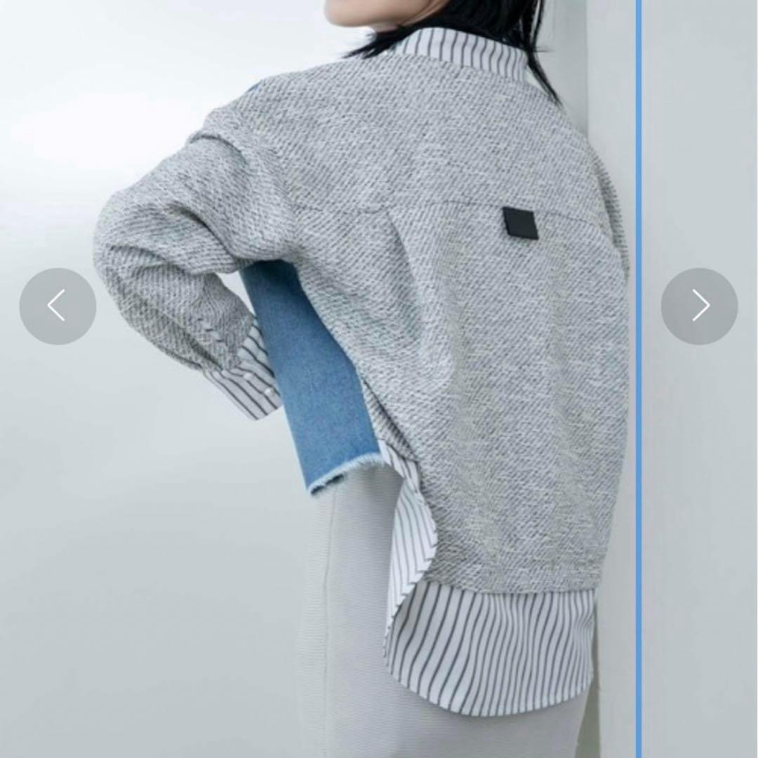 エイミーロウEimee Lawツイードドッキングデニムジャケット Mサイズ38