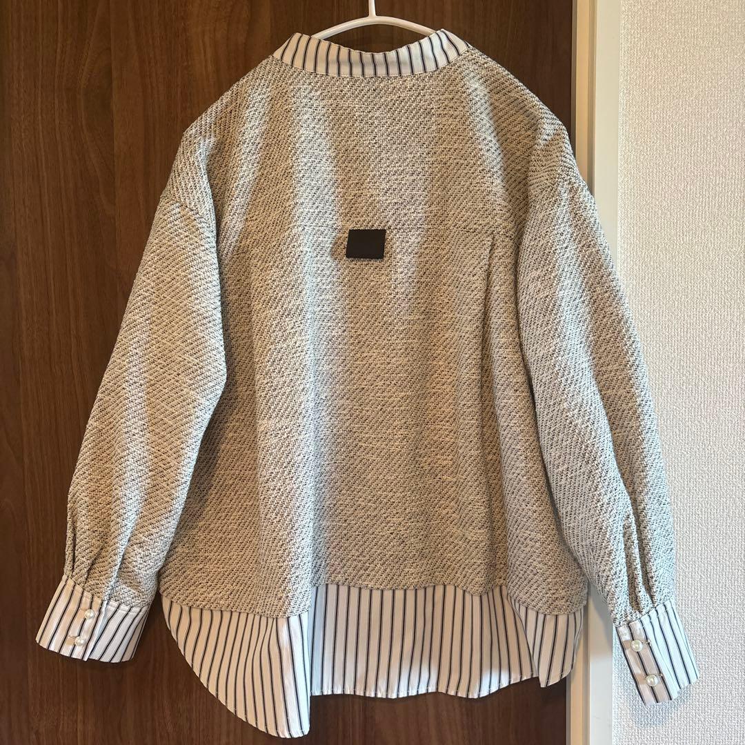 エイミーロウEimee Lawツイードドッキングデニムジャケット Mサイズ38