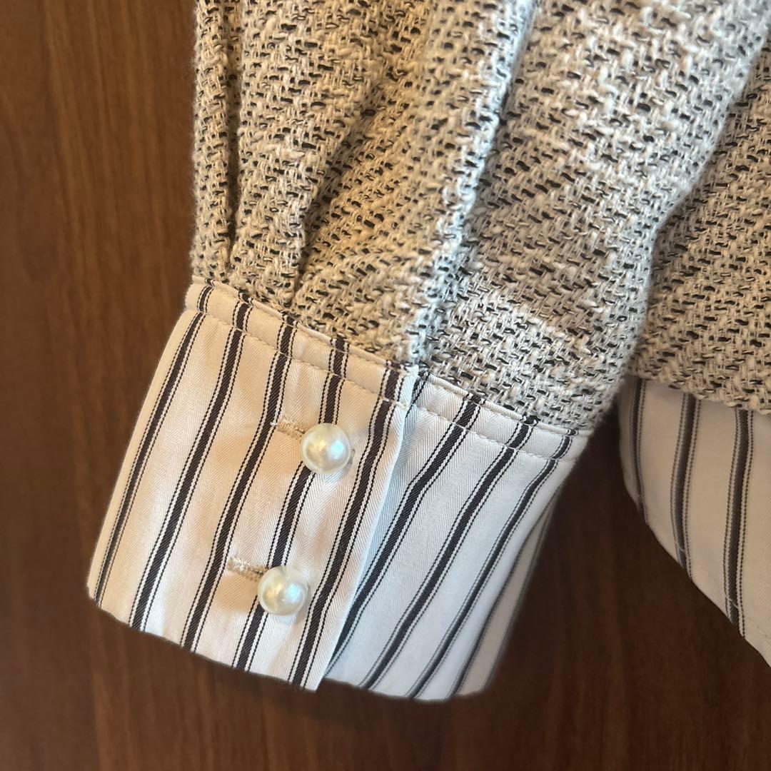 エイミーロウEimee Lawツイードドッキングデニムジャケット Mサイズ38