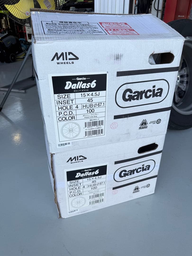 新品・未使用15インチ4.５jホイール [ガルシア ダラス6] 4本セット