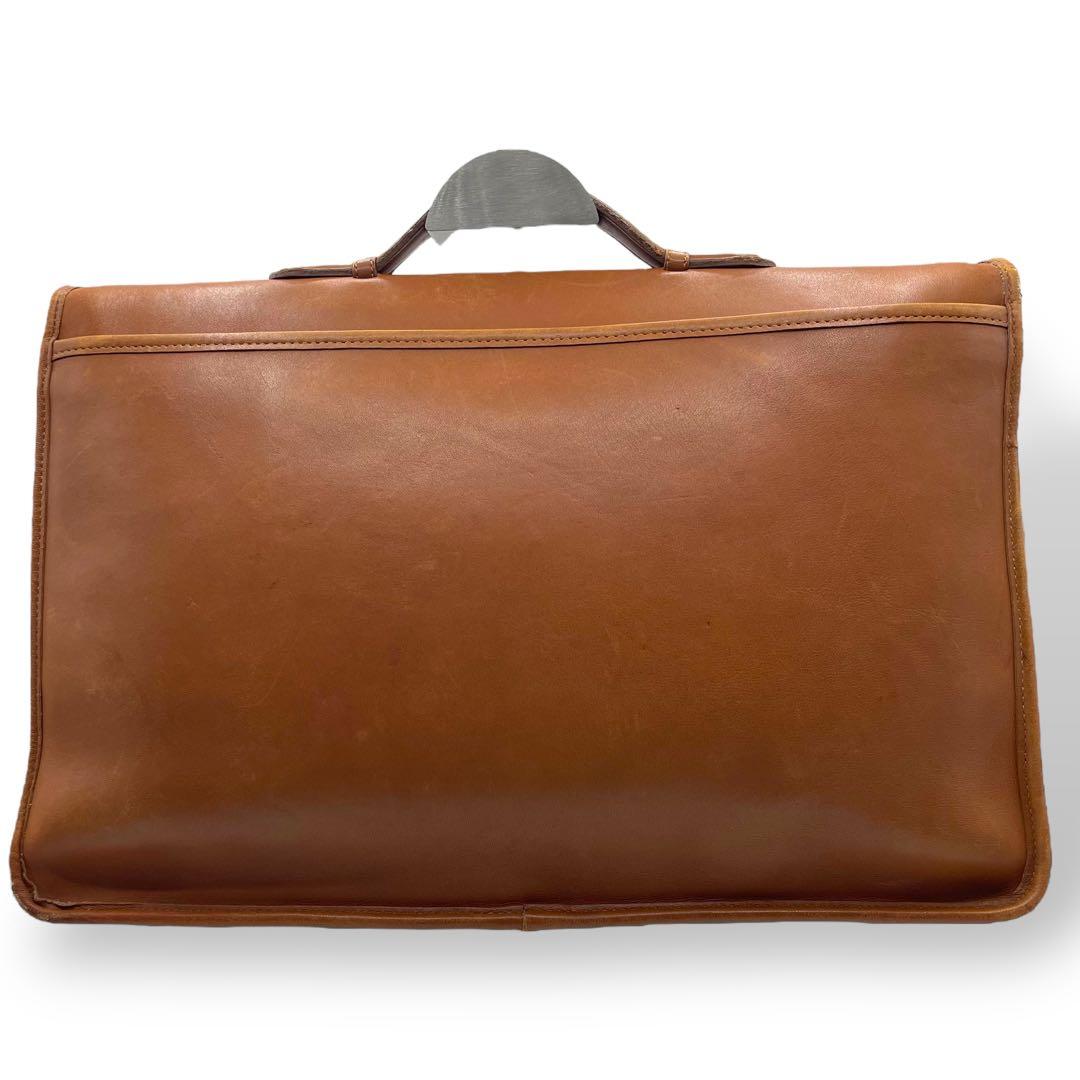 美品　A4可　オールドコーチ　ビジネスバッグ　2way ターンロック　レザー　茶