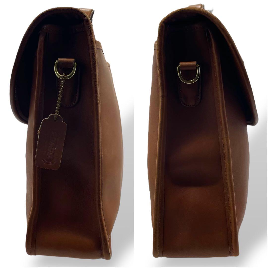 美品　A4可　オールドコーチ　ビジネスバッグ　2way ターンロック　レザー　茶