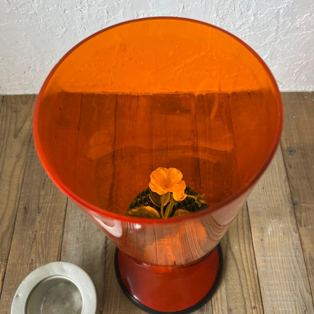 昭和レトロ　スタンド灰皿　オレンジ